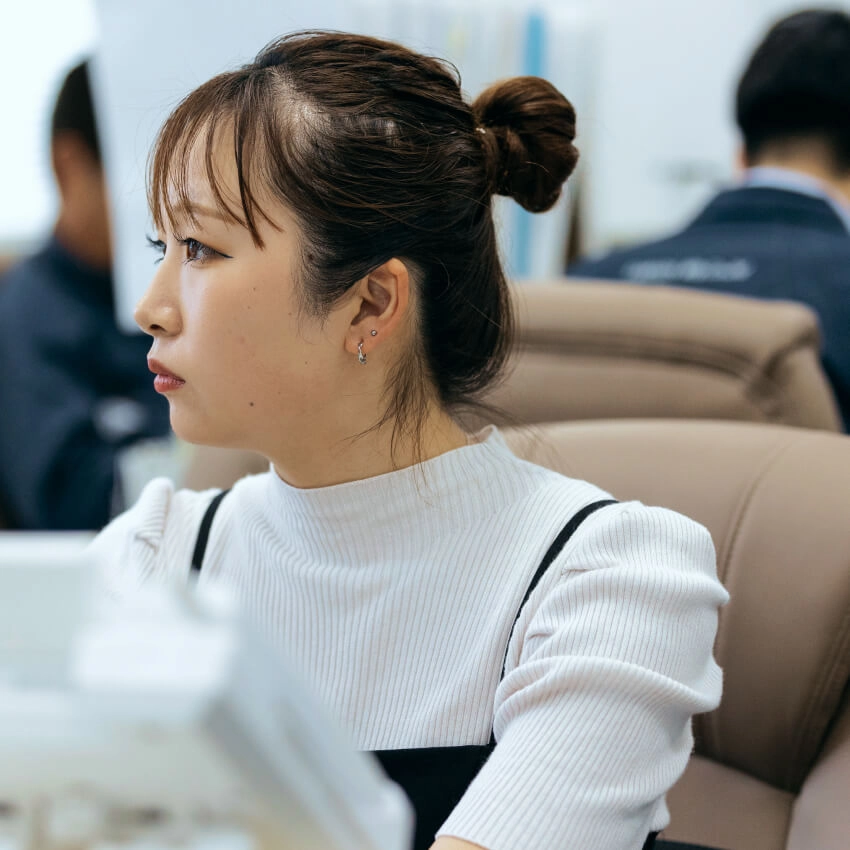 気さくな先輩が支えてくれるから、安心して成長できる。